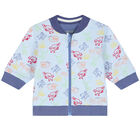Baby Boys Blue Logo & Animals Reversible Tracksuit, 1, hi-res